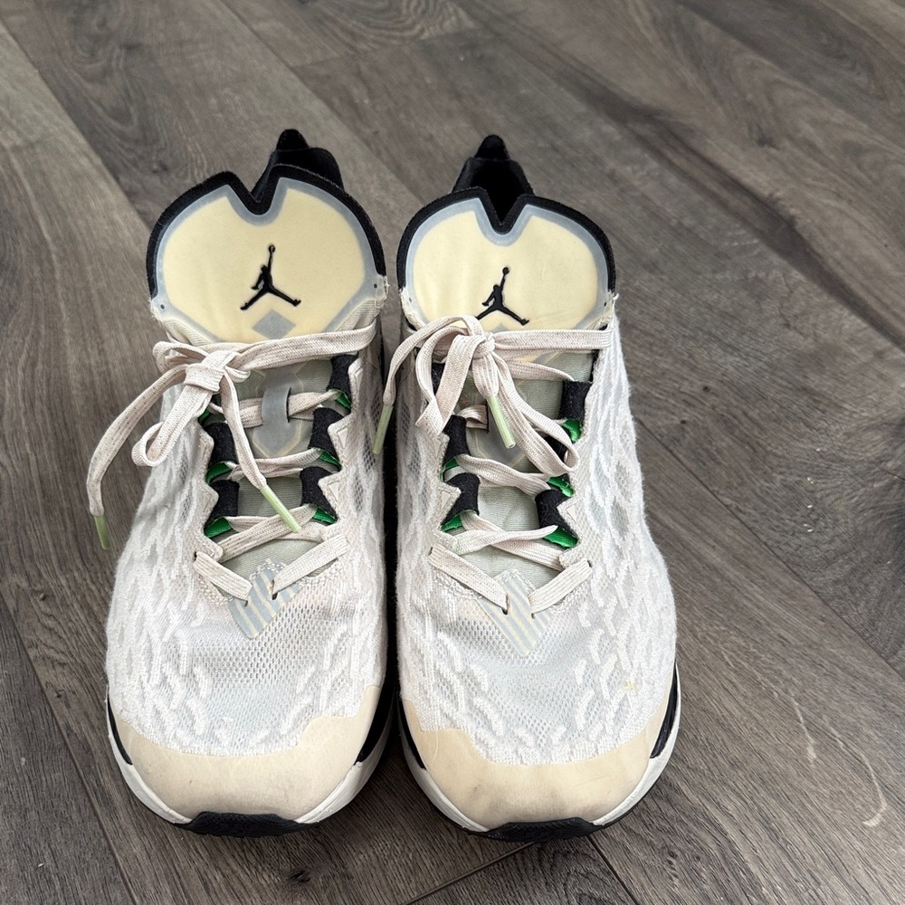Men’s White and Green Sneakers